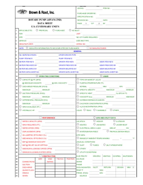 api screw pump datasheet excel|Brown & Root, Inc.: Rotary Pump (Api 676.